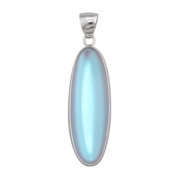 charles albert Sterling Silver Luminite Oblong Pendant Sterling Silver Pendants
