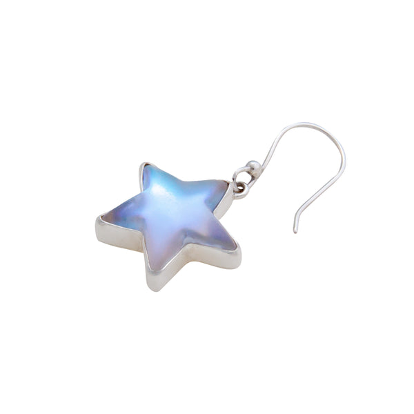 Charles Albert Sterling Silver Luminite Star Drop Earrings Sterling Silver Earrings