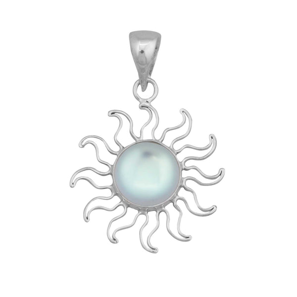 charles albert Sterling Silver Luminite Sun Pendant Sterling Silver Pendants