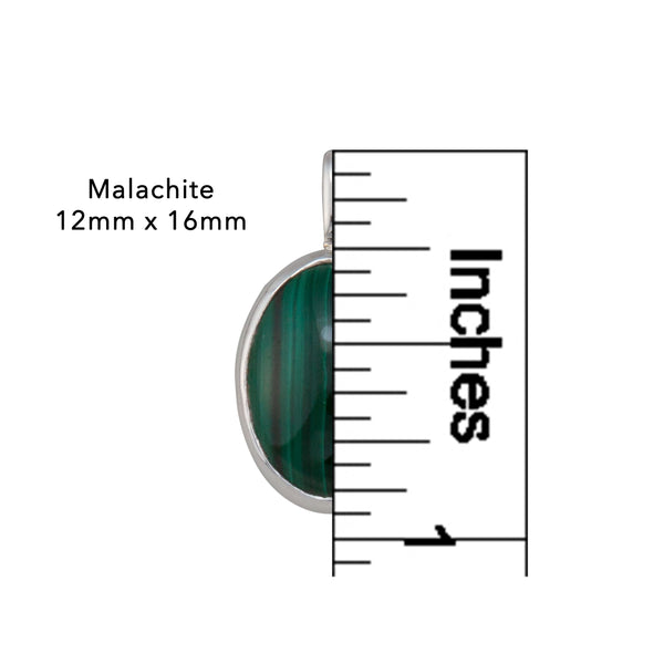 Charles Albert Sterling Silver Malachite Charm Pendant Sterling Silver Pendants