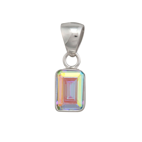 charles albert Sterling Silver Mercury Mist Rectangle Petite Pendant Sterling Silver Pendants