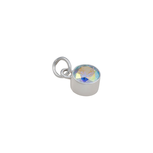 Charles Albert Sterling Silver Mercury Mist Round Charm Pendant Sterling Silver Pendants