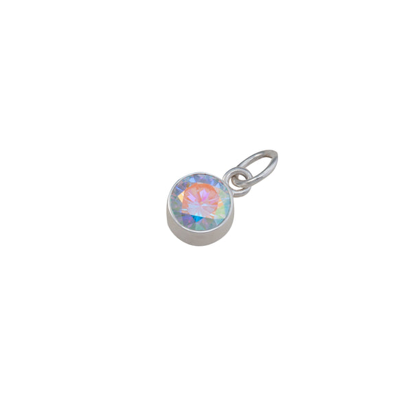 Charles Albert Sterling Silver Mercury Mist Round Charm Pendant Sterling Silver Pendants