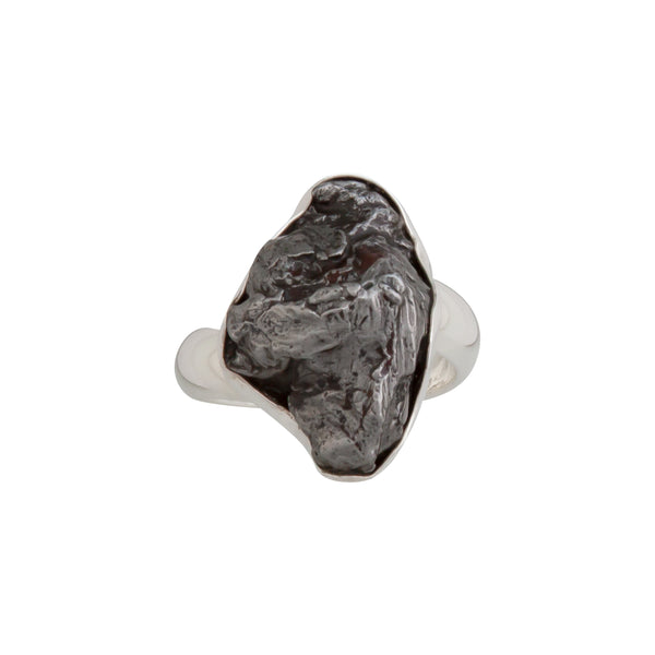 Charles Albert Sterling Silver Meteorite Adjustable Ring Sterling Silver Rings
