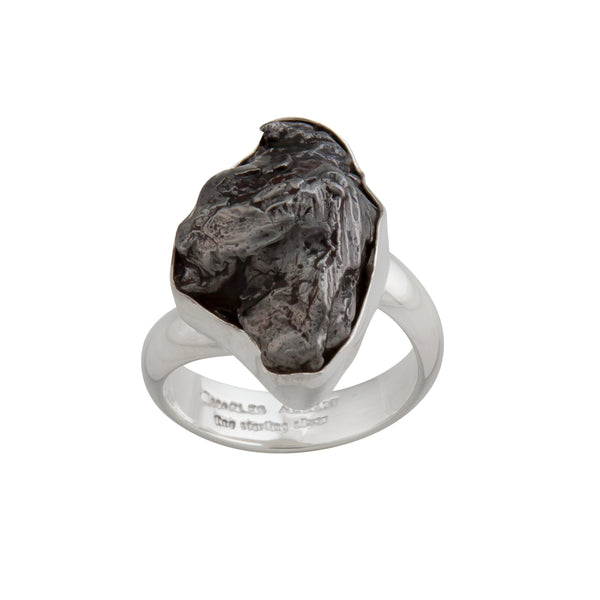 charles albert Sterling Silver Meteorite Adjustable Ring Sterling Silver Rings