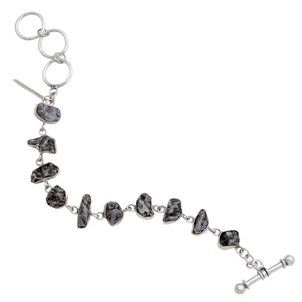 Charles Albert Sterling Silver Meteorite Bracelet Sterling Silver Bracelets + Cuffs