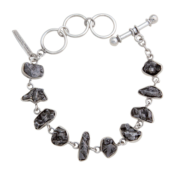 Charles Albert Sterling Silver Meteorite Bracelet Sterling Silver Bracelets + Cuffs