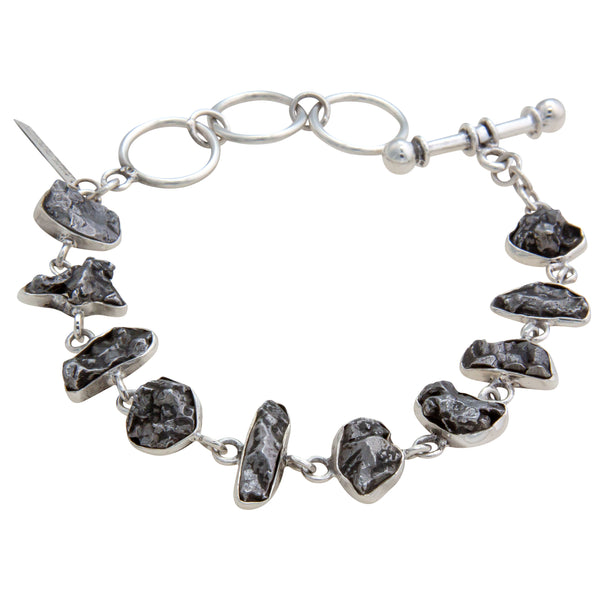 charles albert Sterling Silver Meteorite Bracelet Sterling Silver Bracelets + Cuffs