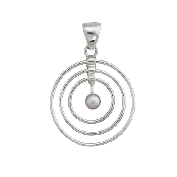 charles albert Sterling Silver Mini Pearl Infinity Pendant Sterling Silver Pendants