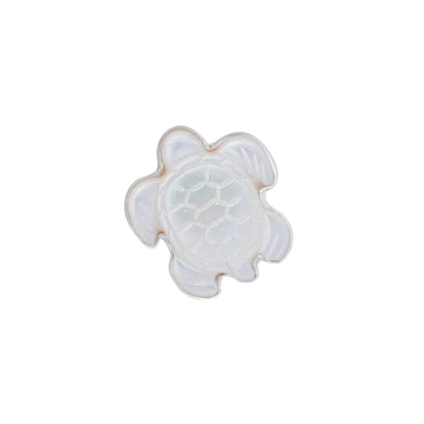 charles albert Sterling Silver Mother of Pearl Sea Turtle Adjustable Ring Sterling Silver Rings