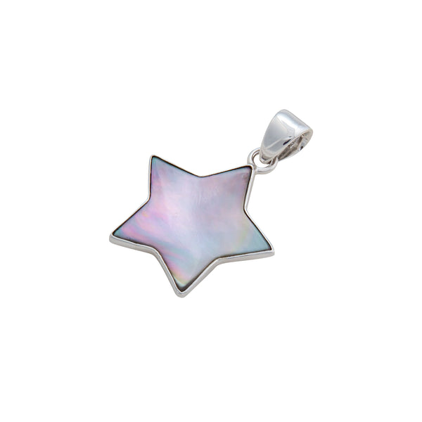 Charles Albert Sterling Silver Mother Of Pearl Star Pendant Sterling Silver Pendants
