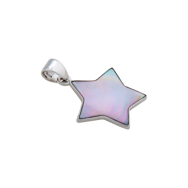Charles Albert Sterling Silver Mother Of Pearl Star Pendant Sterling Silver Pendants