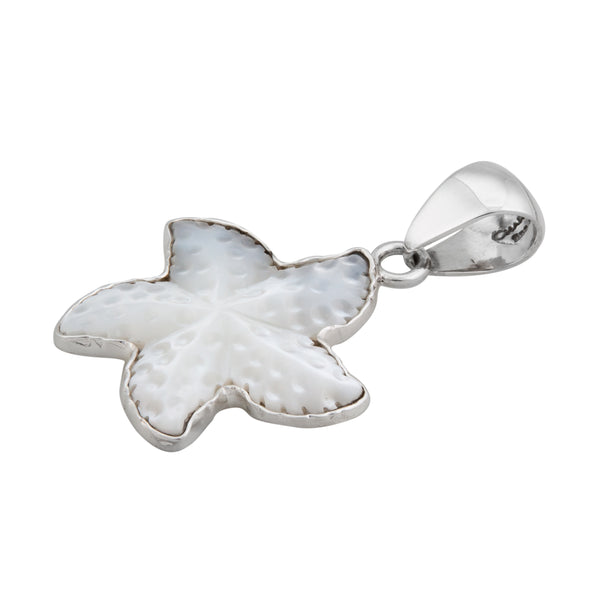 Charles Albert Sterling Silver Mother Of Pearl Starfish Pendant Sterling Silver Pendants