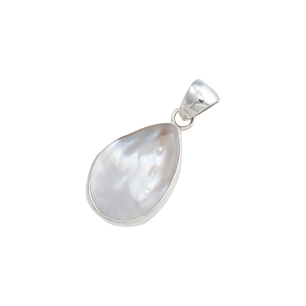 Charles Albert Sterling Silver Mother Of Pearl Teardrop Pendant Sterling Silver Pendants