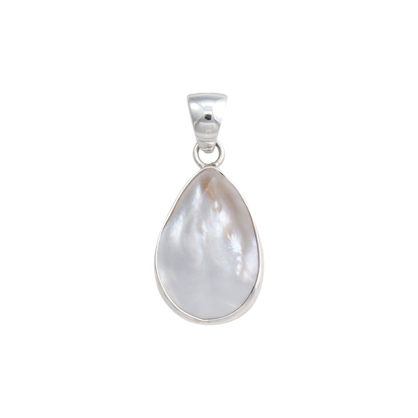 charles albert Sterling Silver Mother of Pearl Teardrop Pendant Sterling Silver Pendants