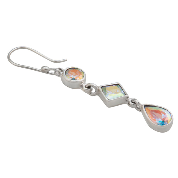 Charles Albert Sterling Silver Multi-Mercury Mist Drop Earrings Sterling Silver Earrings