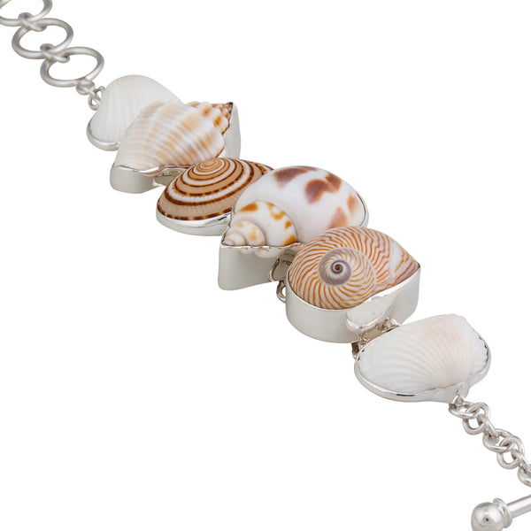 Charles Albert Sterling Silver Multi-Shell Bracelet Sterling Silver Bracelets + Cuffs