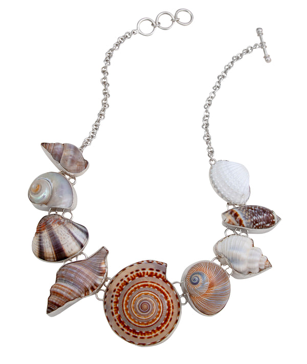 charles albert Sterling Silver Multi-Shell Necklace Sterling Silver Necklaces
