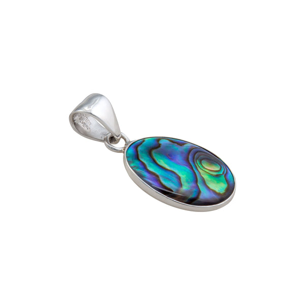 Charles Albert Sterling Silver Natural Abalone Petite Pendant Sterling Silver Pendants