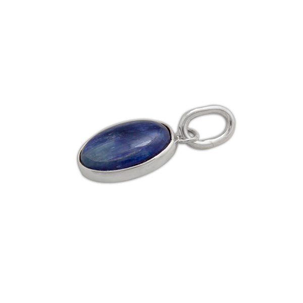 Charles Albert Sterling Silver Oval Kyanite Charm Pendant Sterling Silver Pendants