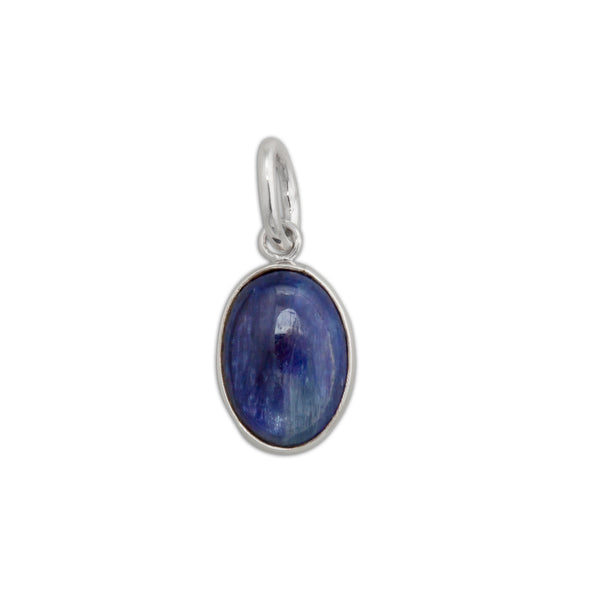 charles albert Sterling Silver Oval Kyanite Charm Pendant Sterling Silver Pendants