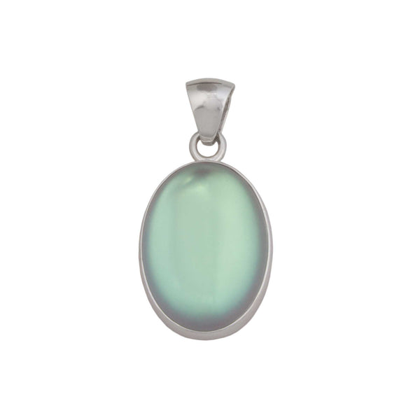 Charles Albert Sterling Silver Oval Luminite Pendant Sterling Silver Pendants