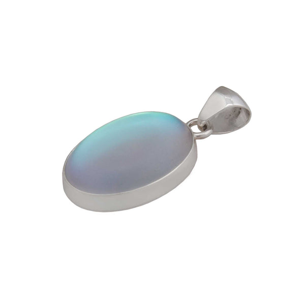 Charles Albert Sterling Silver Oval Luminite Pendant Sterling Silver Pendants