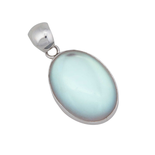 charles albert Sterling Silver Oval Luminite Pendant Sterling Silver Pendants