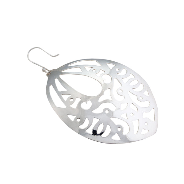 Charles Albert Sterling Silver Patterned Earrings Sterling Silver Earrings