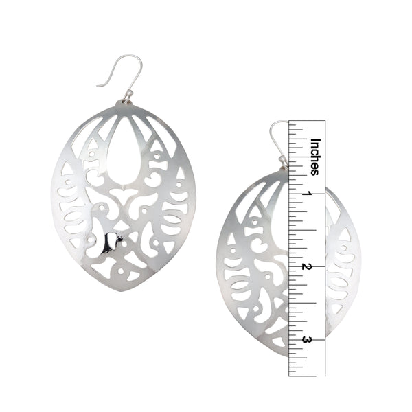 Charles Albert Sterling Silver Patterned Earrings Sterling Silver Earrings