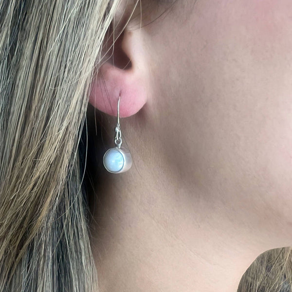 Charles Albert Sterling Silver Pearl Drop Earrings Sterling Silver Earrings