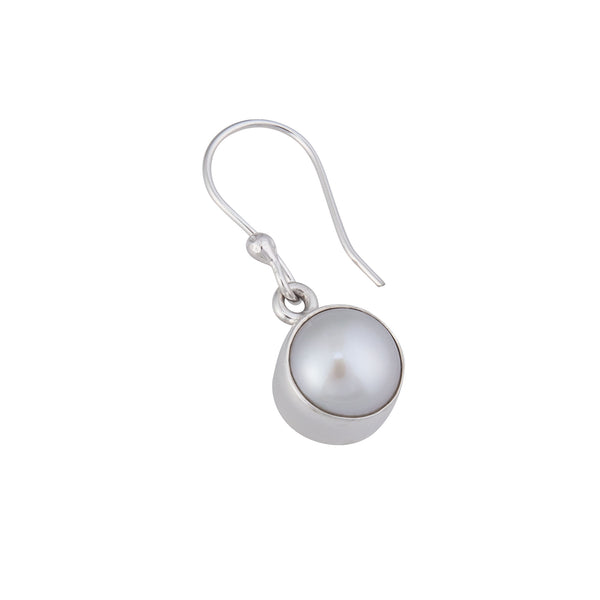 Charles Albert Sterling Silver Pearl Drop Earrings Sterling Silver Earrings