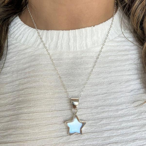 Charles Albert Sterling Silver Petite Luminite Star Pendant Sterling Silver Pendants