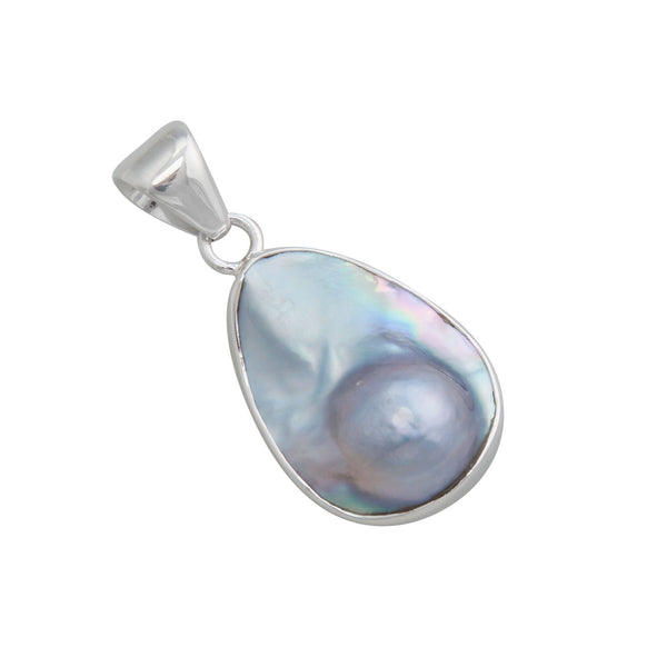 Charles Albert Sterling Silver Petite Mabe Blister Pearl Pendant Sterling Silver Pendants