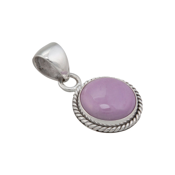 Charles Albert Sterling Silver Phosphosiderite Round Rope Pendant Sterling Silver Pendants