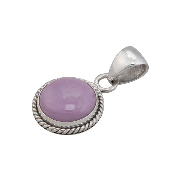 Charles Albert Sterling Silver Phosphosiderite Round Rope Pendant Sterling Silver Pendants