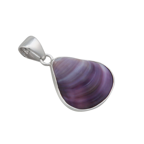 Charles Albert Sterling Silver Purple Clam Shell Pendant Sterling Silver Pendants