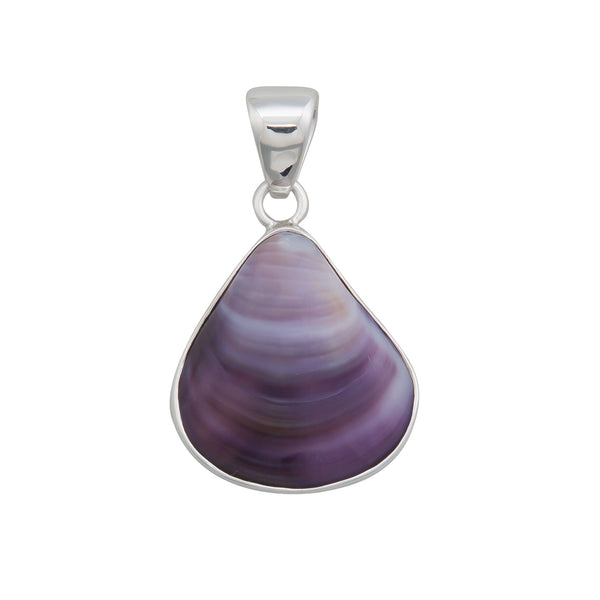 charles albert Sterling Silver Purple Clam Shell Pendant Sterling Silver Pendants
