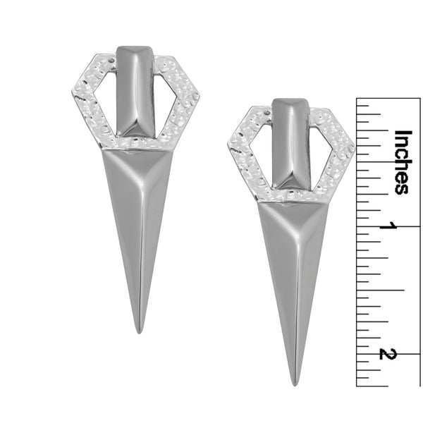 Charles Albert Sterling Silver Pyramid Point Post Earrings 30% Off - Discontinued Items