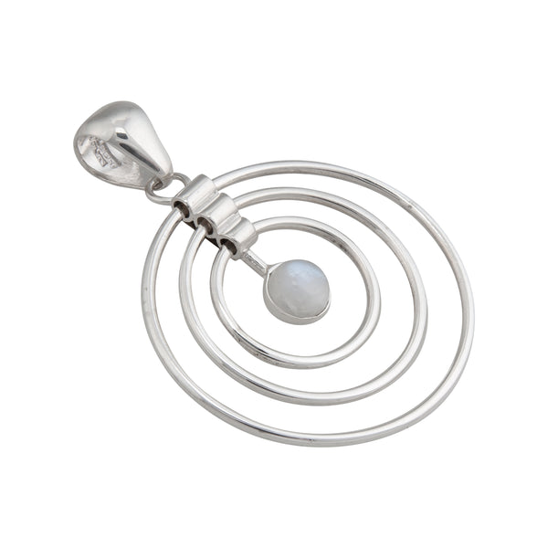 Charles Albert Sterling Silver Rainbow Moonstone Infinity Pendant Sterling Silver Pendants