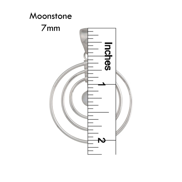 Charles Albert Sterling Silver Rainbow Moonstone Infinity Pendant Sterling Silver Pendants