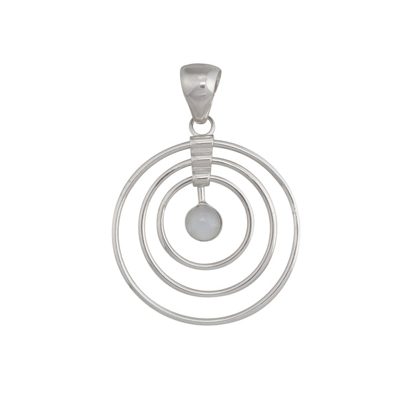 charles albert Sterling Silver Rainbow Moonstone Infinity Pendant Sterling Silver Pendants
