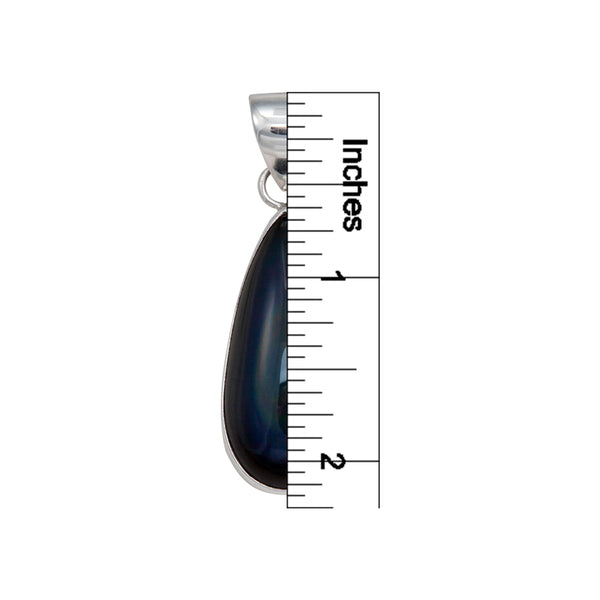 Charles Albert Sterling Silver Rainbow Obsidian Pendant Sterling Silver Pendants