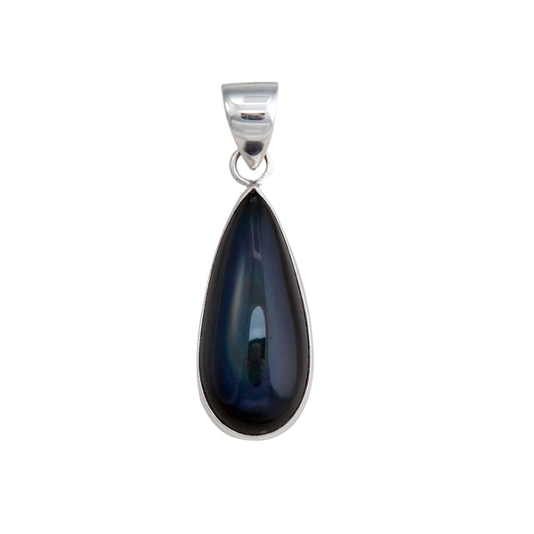 charles albert Sterling Silver Rainbow Obsidian Pendant Sterling Silver Pendants