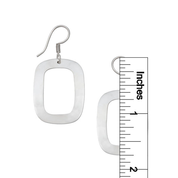 Charles Albert Sterling Silver Rectangle Cut Out Earrings 15% Off - Discontinued Items