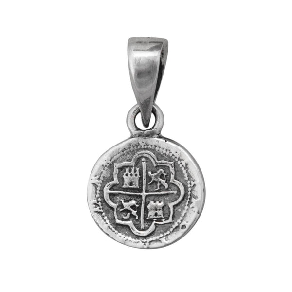 charles albert Sterling Silver Replica Spanish Coin Pendant Sterling Silver Pendants