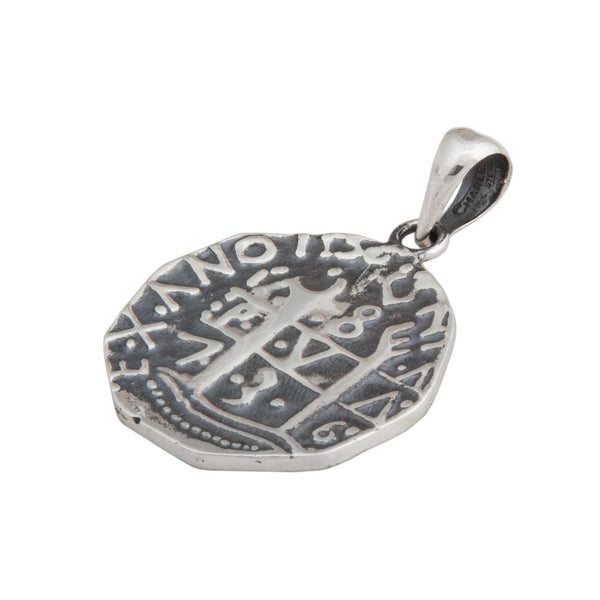 Charles Albert Sterling Silver Replica Treasure Coin Pendant Sterling Silver Pendants