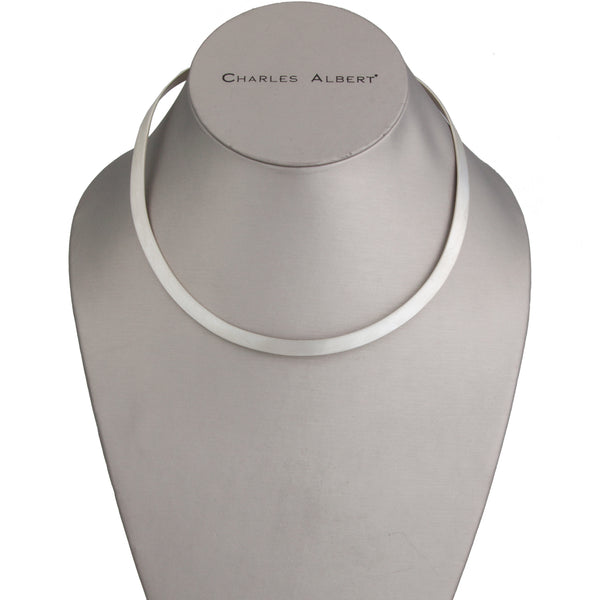 Charles Albert Sterling Silver Round Neckwire With Clasp - Matte 15% Off - Discontinued Items