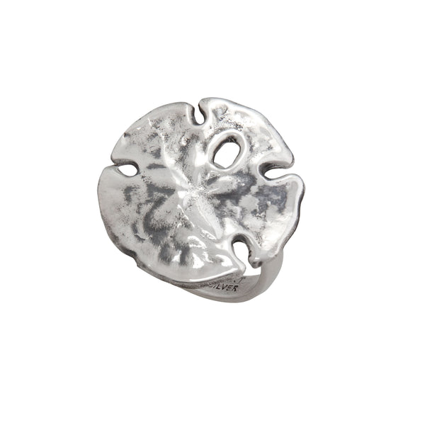 Charles Albert Sterling Silver Sand Dollar Adjustable Ring Sterling Silver Rings