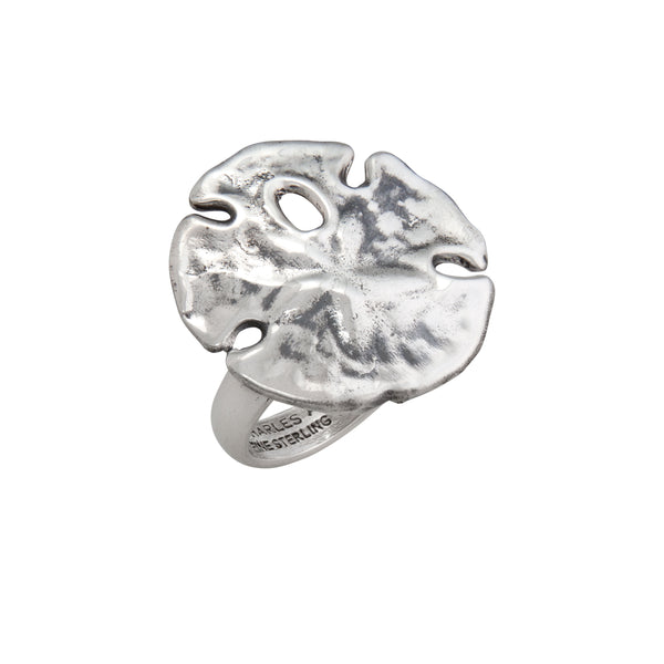 Charles Albert Sterling Silver Sand Dollar Adjustable Ring Sterling Silver Rings